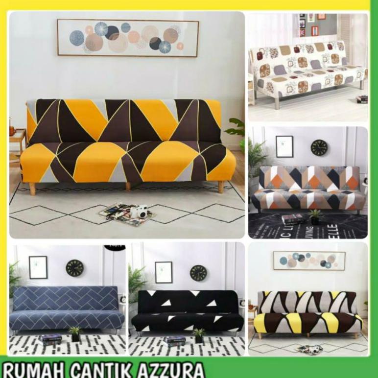 COVER SOFA BED INFORMA STRETCH ELASTIS SARUNG SOFABED KURSI TAMU PELINDUNG PENUTUP KAIN BUNGKUS PEMB