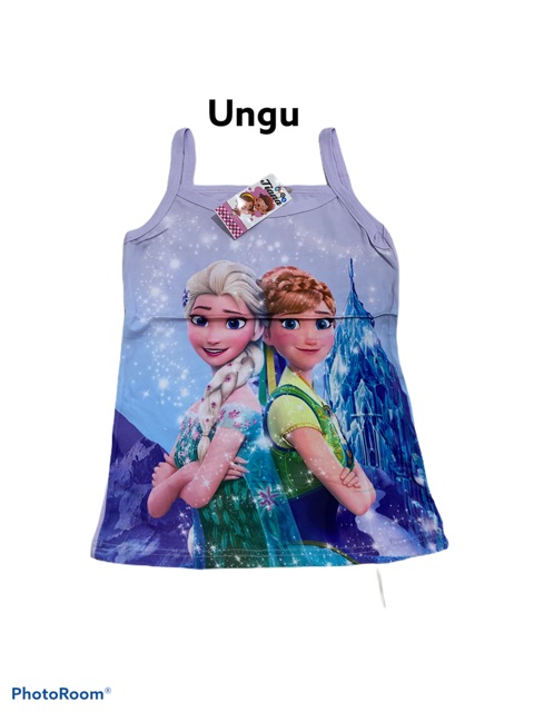 SINGLET ANAK PEREMPUAN FROZEN / KAOS DALAM ANAK PEREMPUAN / TANK TOP FROZEN