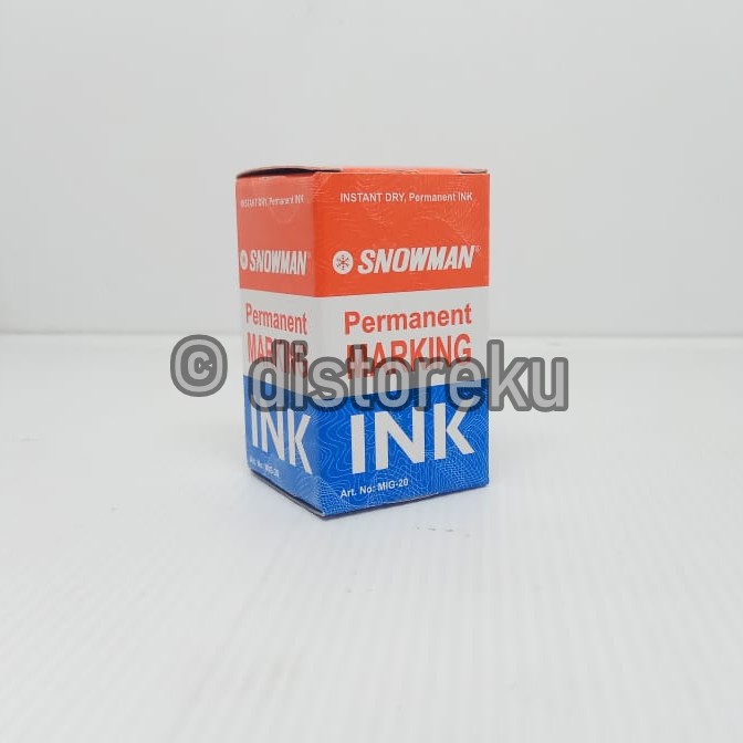 ISI ULANG REFILL TINTA SNOWMAN HITAM PERMANENT INK MARKING MIG - 20