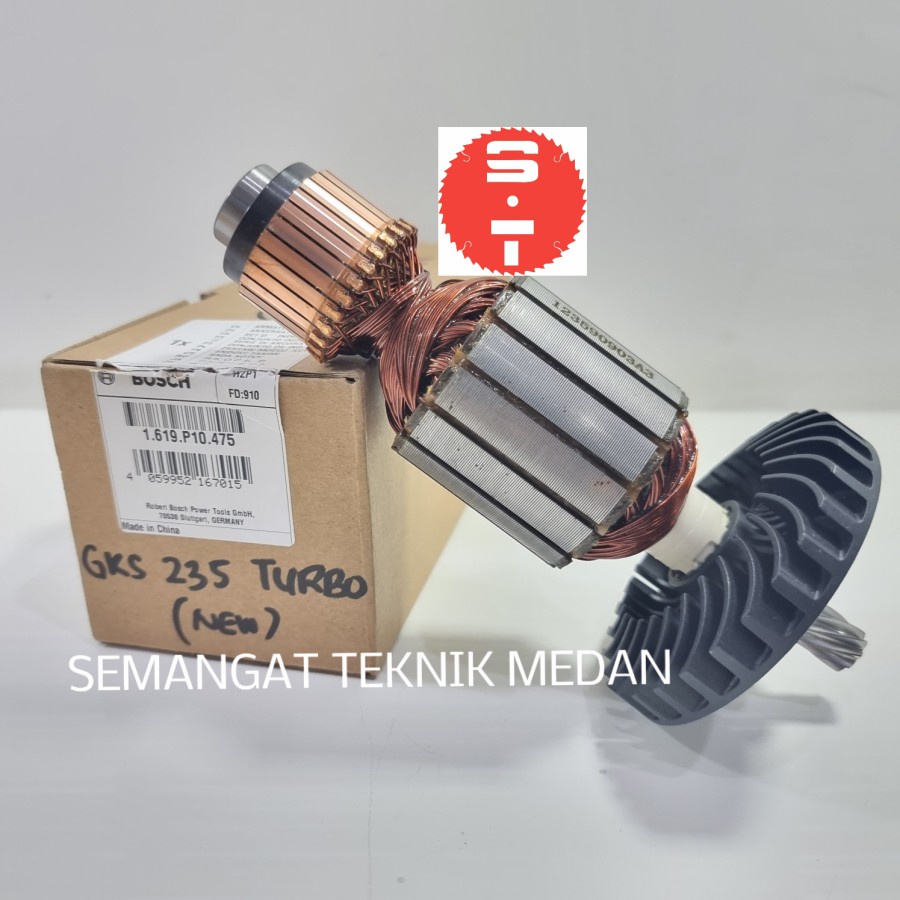 GKS235 ARMATURE ANGKER GERGAJI CIRCULAR SAW 9" NEW BOSCH GKS 235 TURBO