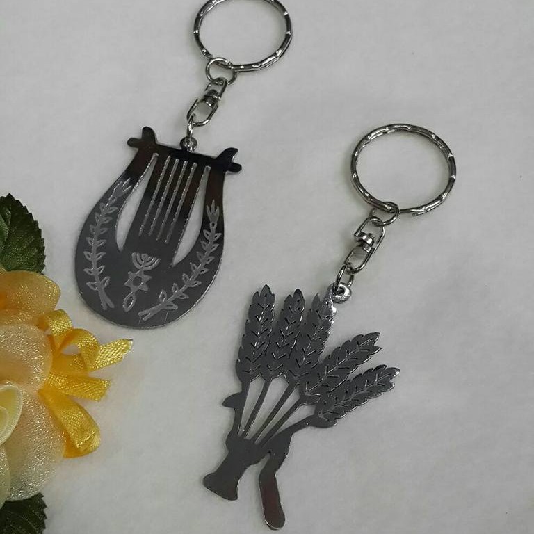 Gantungan Kunci Profetik Kecapi Daud Aksesoris Souvenir Rohani Kristen Bahtera Mahanaim Prophetic