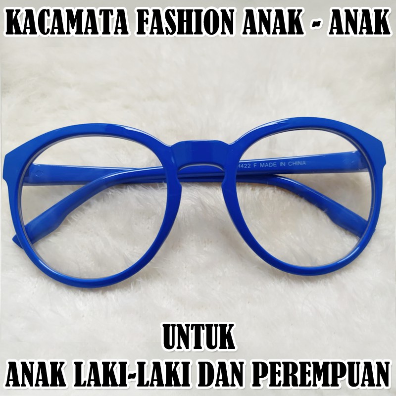 Kacamata Anak anak Fashion Oval Transparan Kids Glasses Unisex Kaca mata Anak  Bulat Oval Multicolor