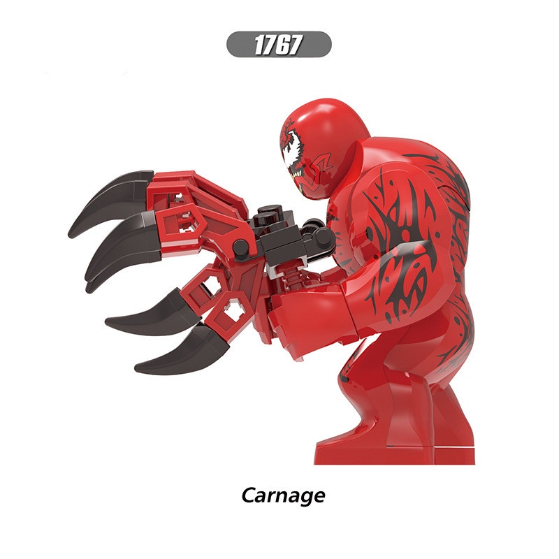 1pc Mainan Balok Bangun / Susun Model Minifigures Disney Carnage Spider Man Untuk Anak