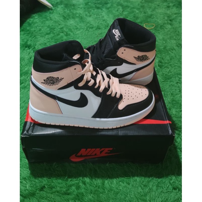 Sepatu Nike Air Jordan 1 High Crimson Tint size 43 insole 27,5cm
