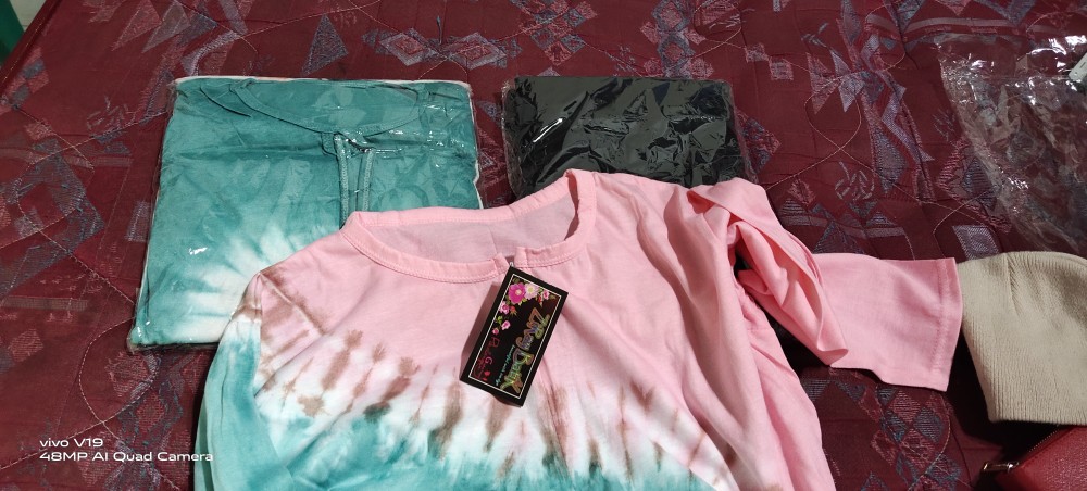 Gamis Kaos Roda Pelangi Tie Dye Ori Ziray Batik Jumbo Premium