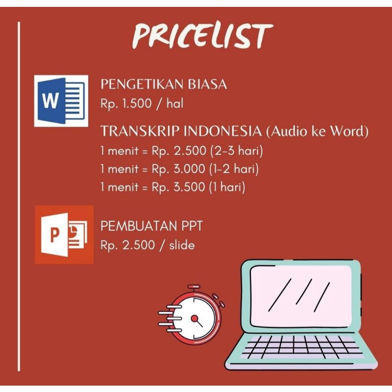 

Jasa Transkrip ppt ketik
