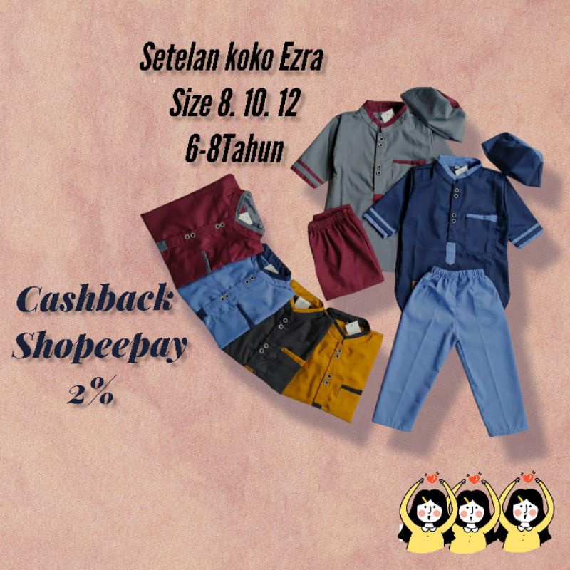 Baju Koko anak Setelan Anak Laki-laki Toyobo 6-8th / Promo