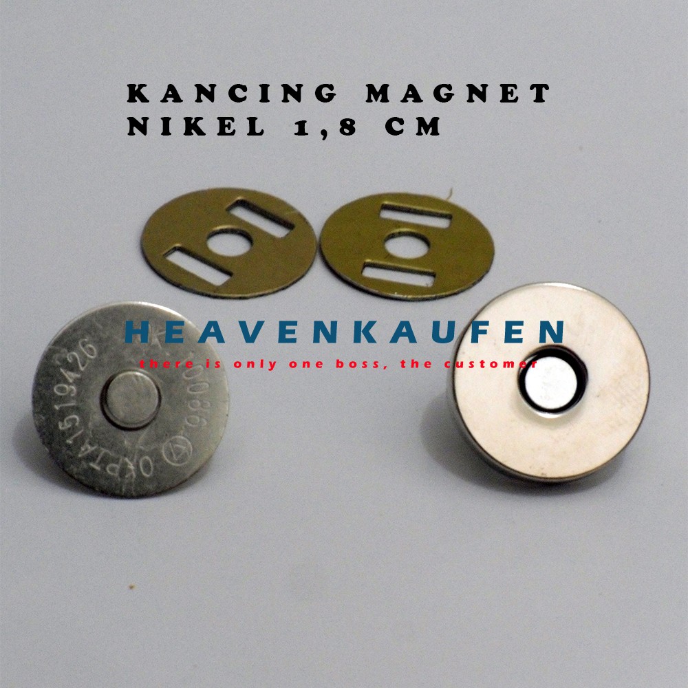 Kancing Magnet 1,8 cm Nikel