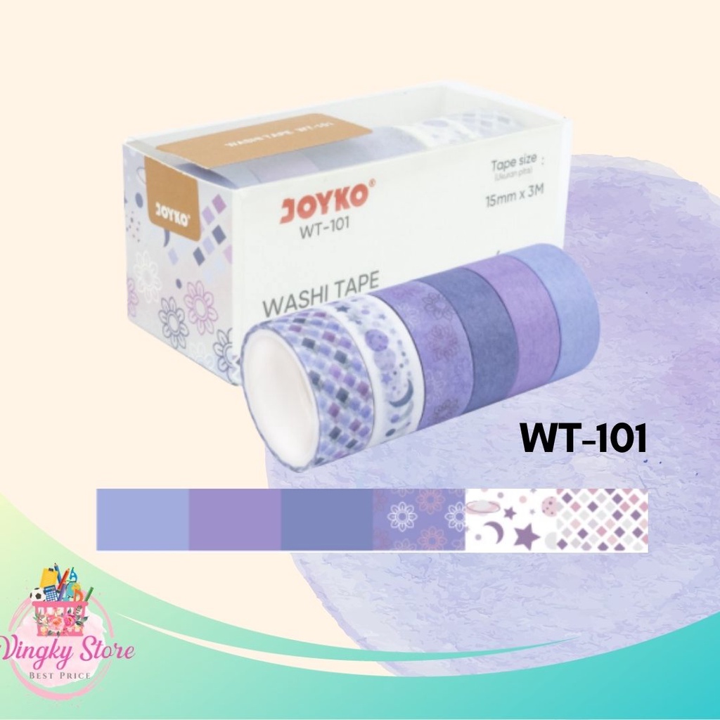 

Washi Tape / Masking Tape Motif WT-101 15mm x 3M