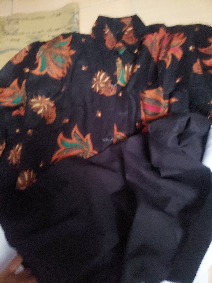 Batik Couple Gamis Kemeja Motif Kubis Hitam Baju Seragam Alkhalis