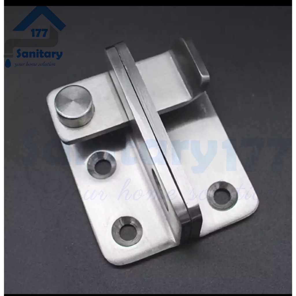 Grendel Pintu Sliding Geser mini stainless Soligen-Slot kunci Pintu dorong mini murah mumer overpal selot overval stenlis