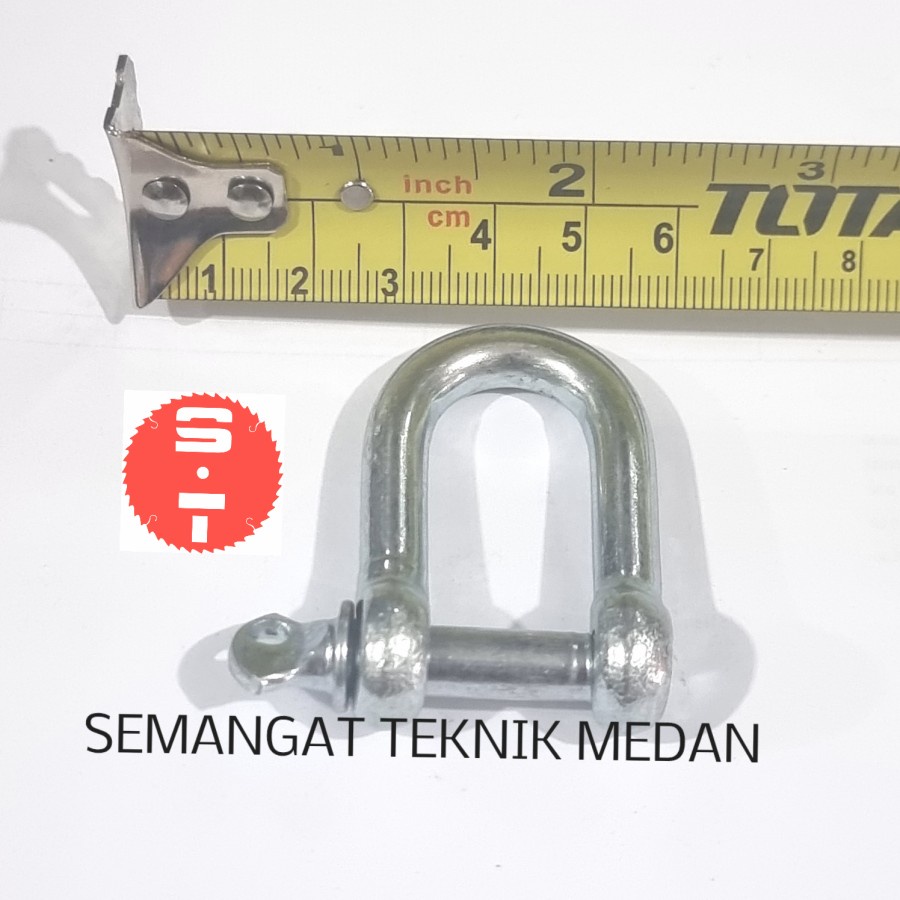 8mm SHACKLE SEKEL SEGEL D DEE GALVANIS M8 M 8 mm 5/16" 5/16 " INCH