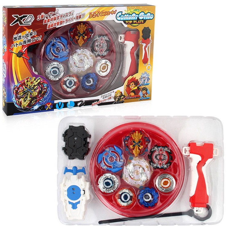 4PCS Set Logam Gangsing Beyblade  Burst Launcher Spinning 