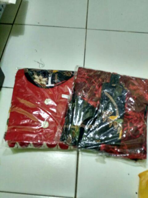 Sarimbit Couple Batik Keluarga/family Gamis Muslim Adelia Madura Hitam