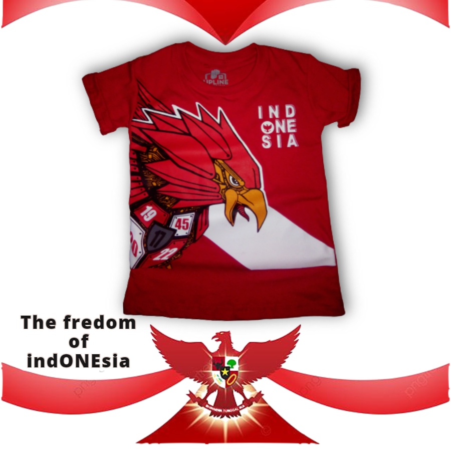 DIRGAHAYU REPUBLIK INDONESIA kaos kemerdekaan anak baju spesial edisi kemerdekaan merah putih indonesia cotton 30s premium laki laki perempuan garuda merdeka/ baju 17agustus anak / kaos 17 agustus anak / proklamasi