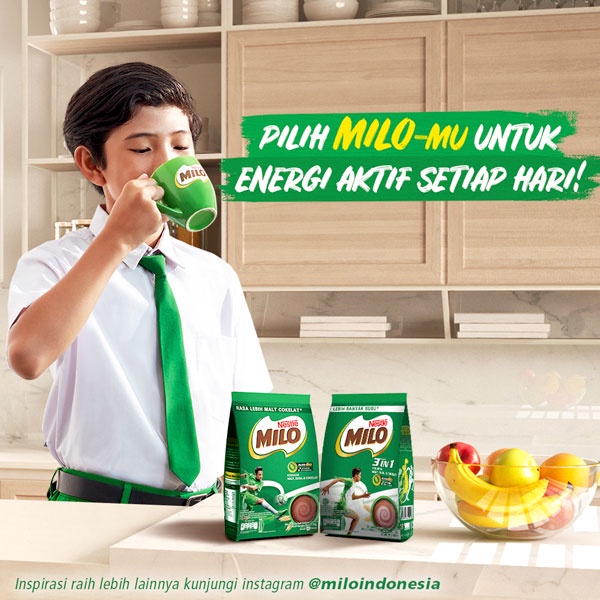 

MILO ACTIV-GO /3 IN 1Susu Coklat Pouch 1 kg DAN 800GR
