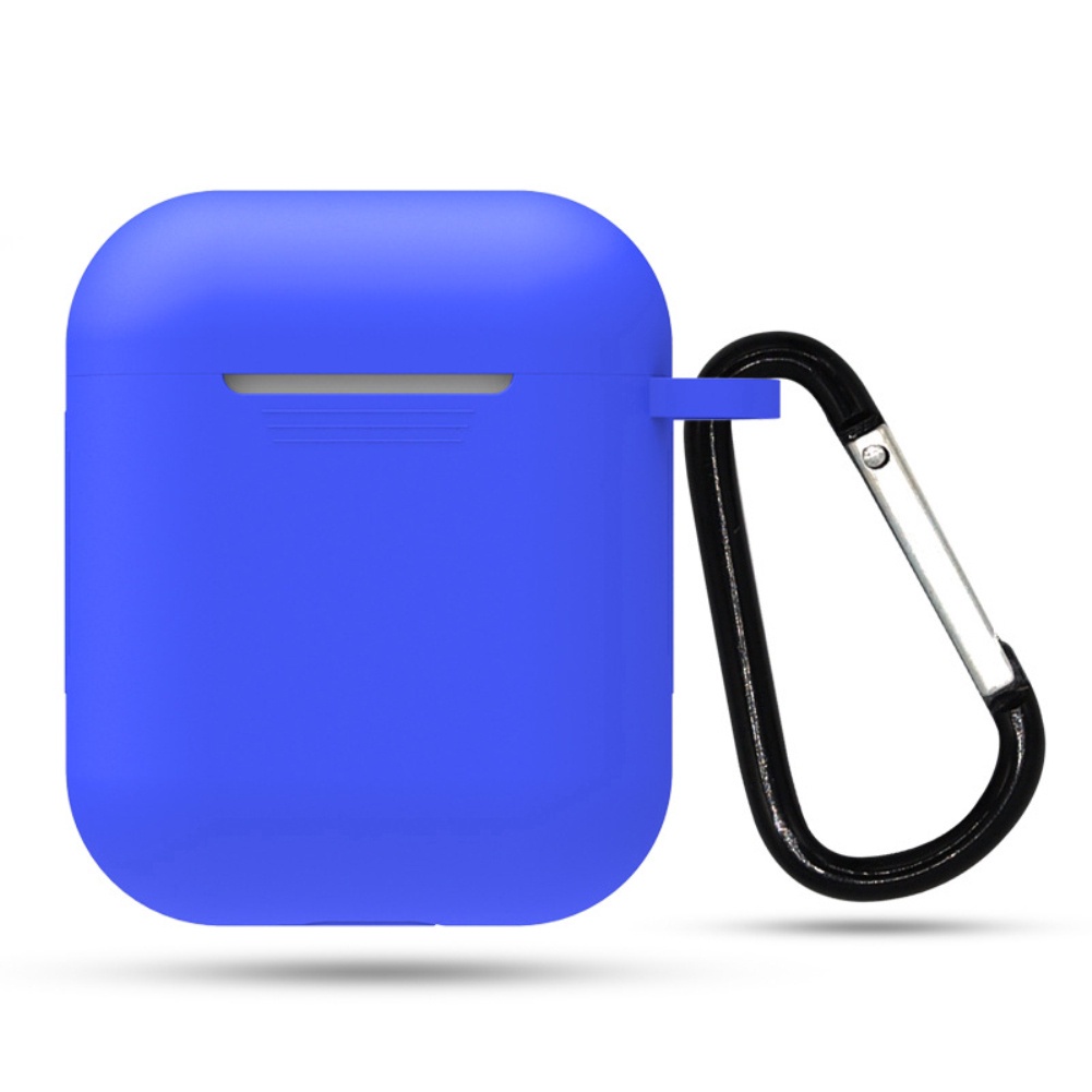 Case Earphone Bahan Silikon Dengan Carabiner Untuk I12/I9S/I11 Tws-Royal Blue