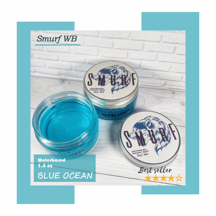 Smurf Pomade waterbased 110gr/3,8oz / GROSIR TERMURAH / FREE SISIR DAN STIKER