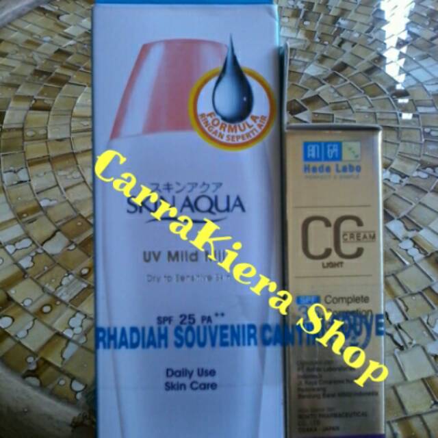 Skin aqua uv mild milk spf 25 PA ++ free cc cream hadalabo