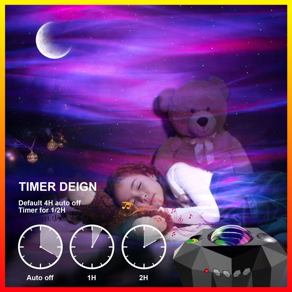 Lampu Proyektor Tidur Starry Sky with Bluetooth Speaker Pookin - 7RHAMQBK