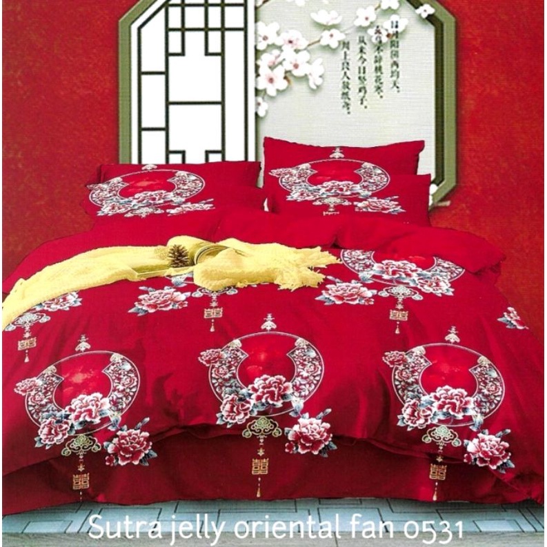 ✨RUMAH SPREI MEDAN✨ ✔NEW‼ SPREI WEDDING SUTRA SERAT BAMBU ORIENTAL SHUANG XI/SPREI PENGANTIN CHINESE