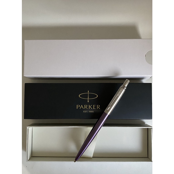 

Pulpen - Pulpen Parker New Jotter Victoria Violet ( Ungu ) Ct Klip Silver