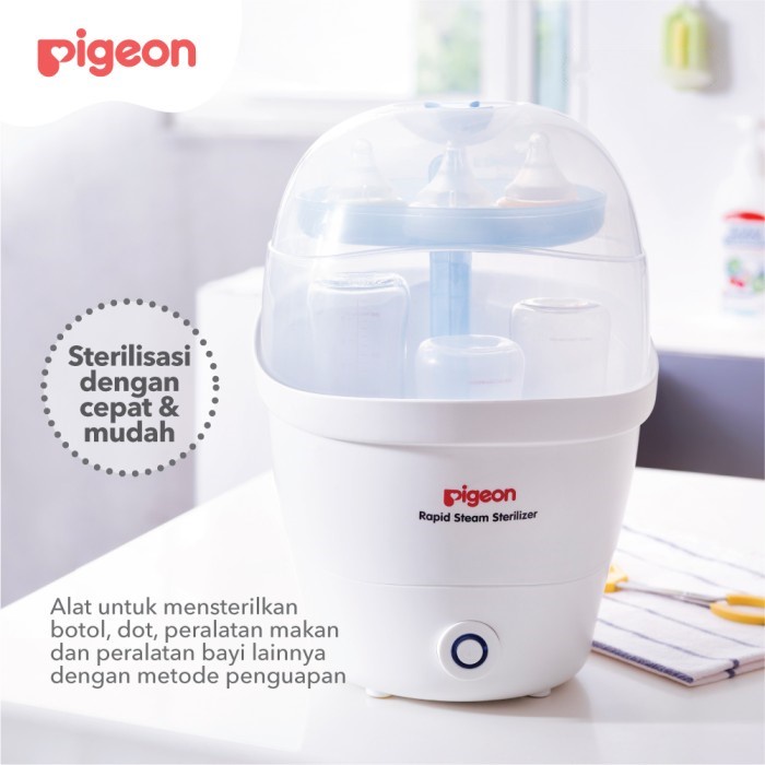 PIGEON Rapid Steam Sterilizer | Alat Steril Botol Susu Bayi