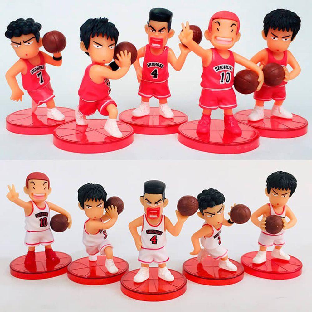 Nanas 5pcs/set SLAM DUNK Action Figure Mainan Model Karakter Kartun Baking Hiasan Mobil