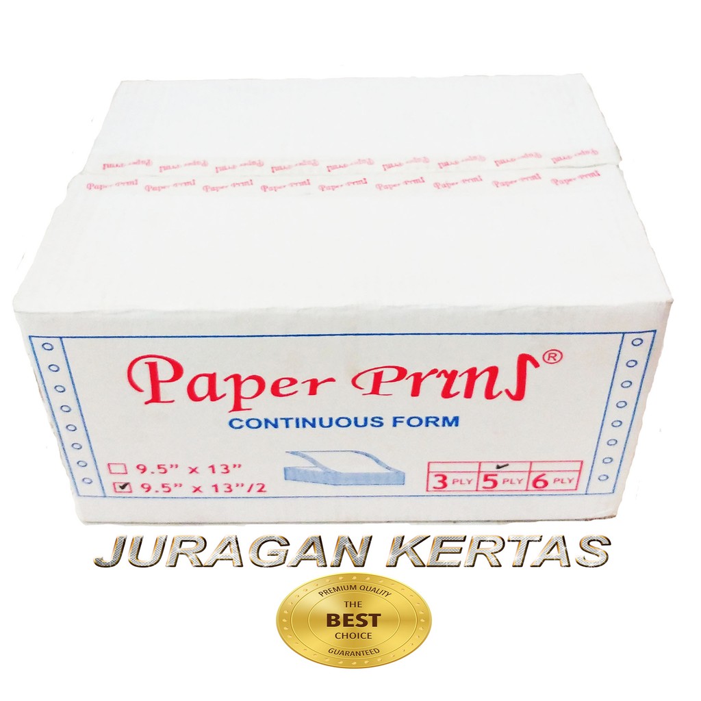 

CONTINUOUS FORM 9.5 X 13/2 5PLY PAPERPRYNS PRS - BAGI 2