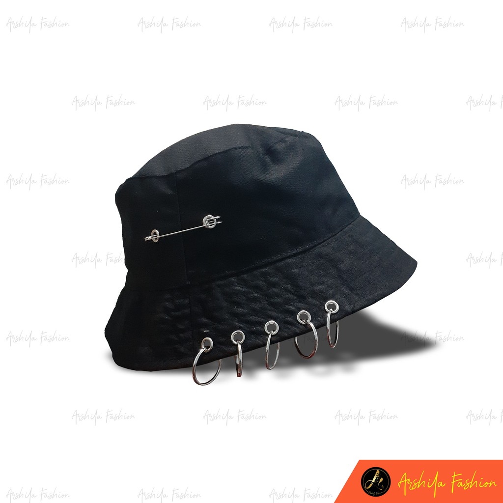 TOPI BUCKET HAT RING ANTING. PERMIUM