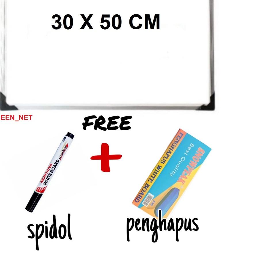 

✅Dijamin Aman❤ Papan Tulis Spidol dan Kapur Whiteboard / Blackboard Ukuran 30X50 (FREE SPIDOL DAN PENGHAPUS) harga bersaing