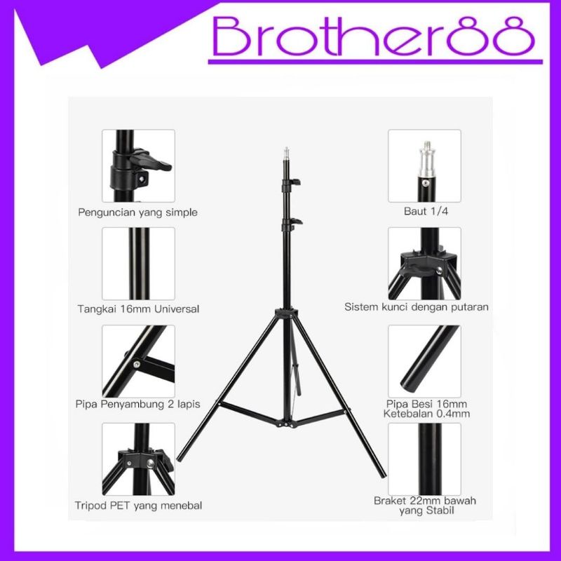 STAND TRIPOD 2,1 METER TRIPOD CAMERA MULTIFUNGSI