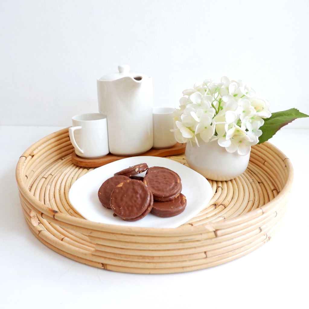Nampan Rotan Bulat (Tray Rotan/Nampan Unik)