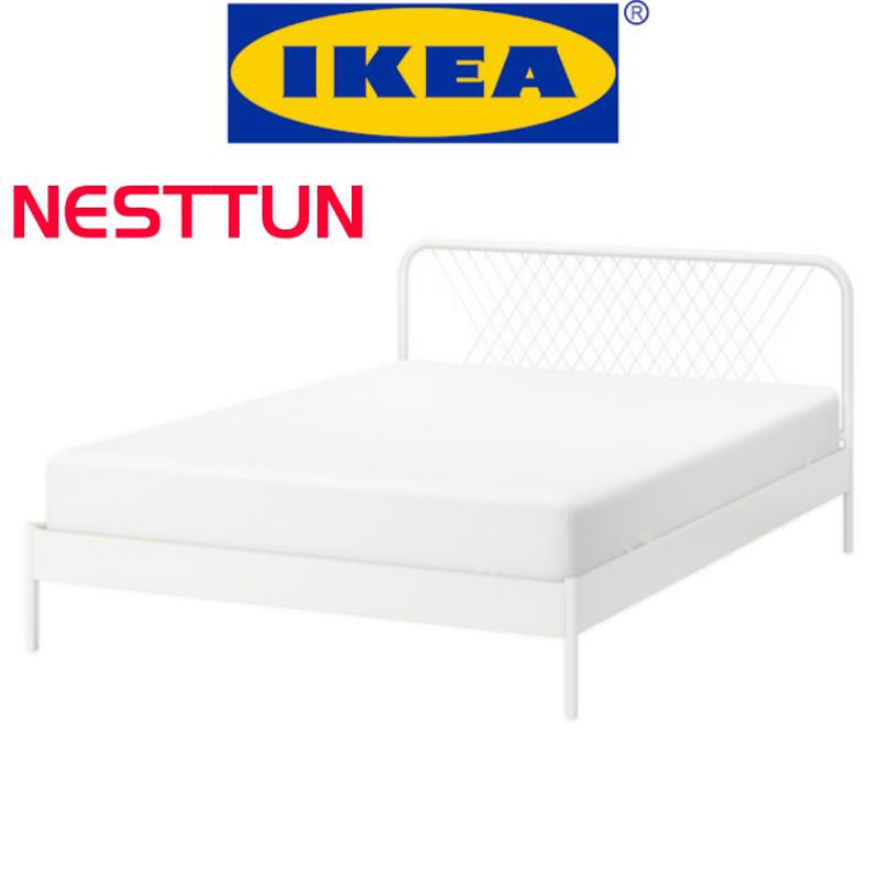 ( FREE ONGKIR ) NESTTUN Rangka Tempat Tidur / Ranjang Baja IKEA Putih