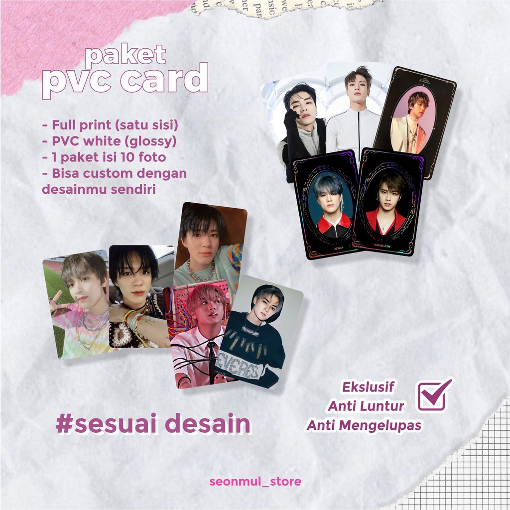 BISA CUSTOM!!! PAKET PHOTOCARD PC KPOP / KARTU PVC KPOP