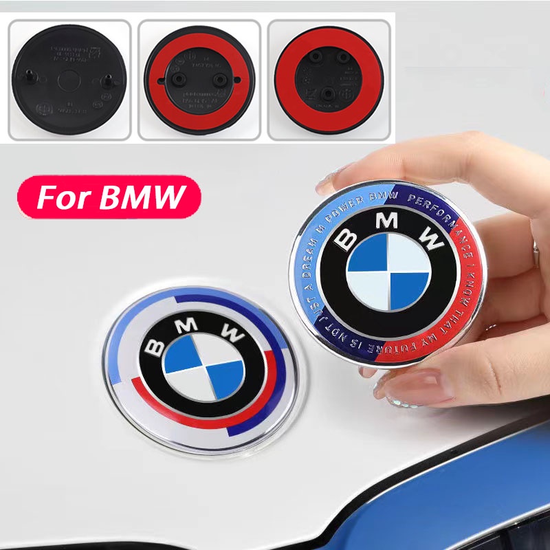 7pcs / Set Stiker Logo BMW 50th Anniversary Depan Dan Belakang Untuk BMW E90 E60 F30 F10 G01 G20 G30 E84 F39 F25 G01 F15 F05