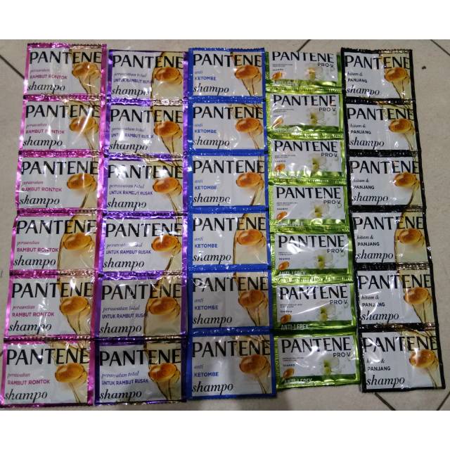 Shampo Pantene Sachet 1 Renceng 12 Sachet X 10ml Original Termurah - Shampo Pantene Sachet