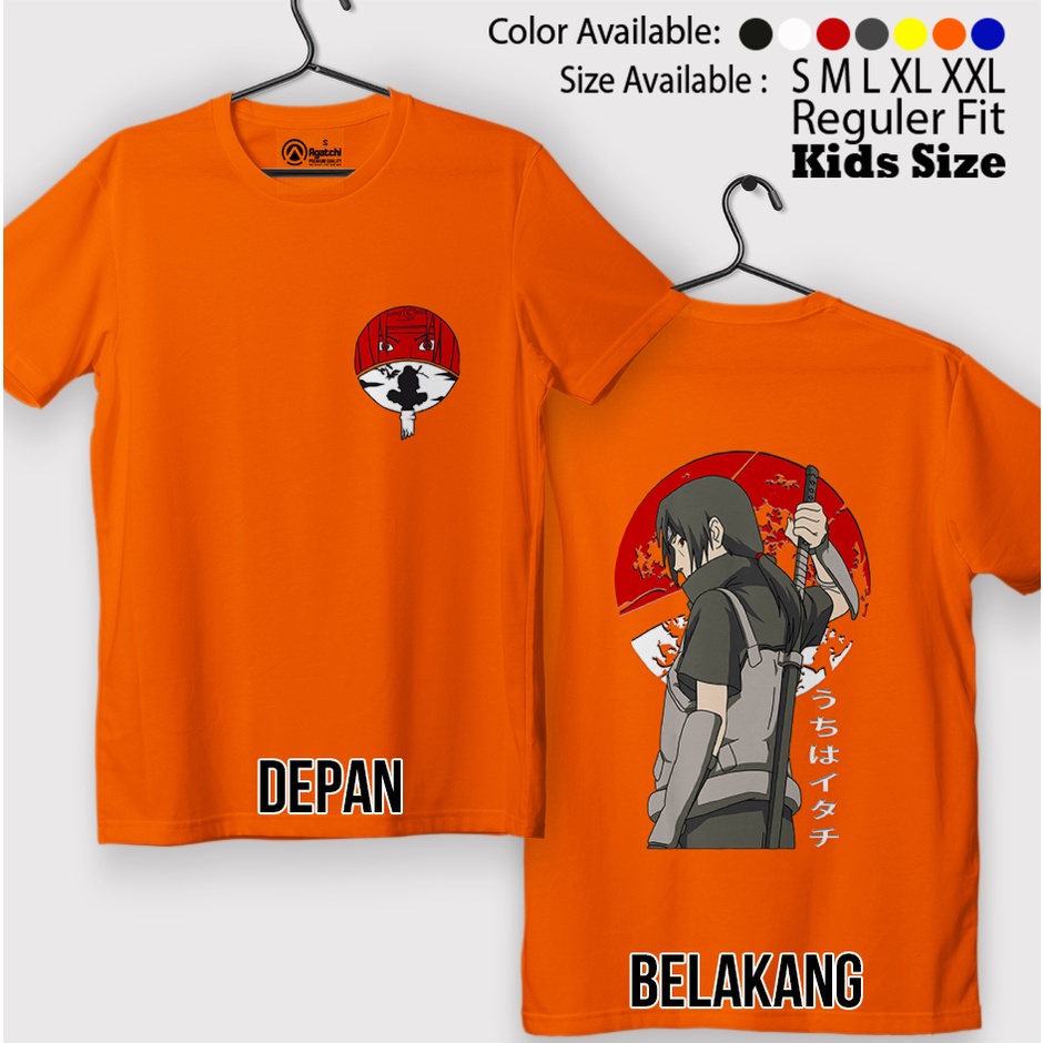 Baju Kaos Atasan Anak Laki-Laki Anime Naruto Shipuden Uchiha Itachi