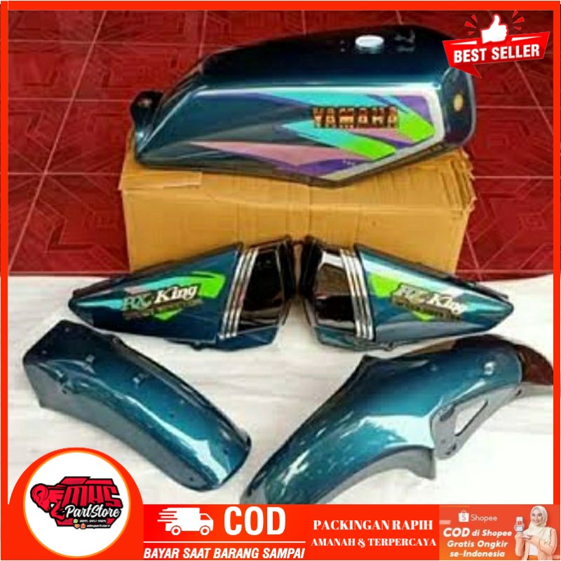 BIG SALE Body Bodi Baju Tangki Tengki Full Set RX king 1996 Hijau Botol BEST SELLER KUALITAS OKE