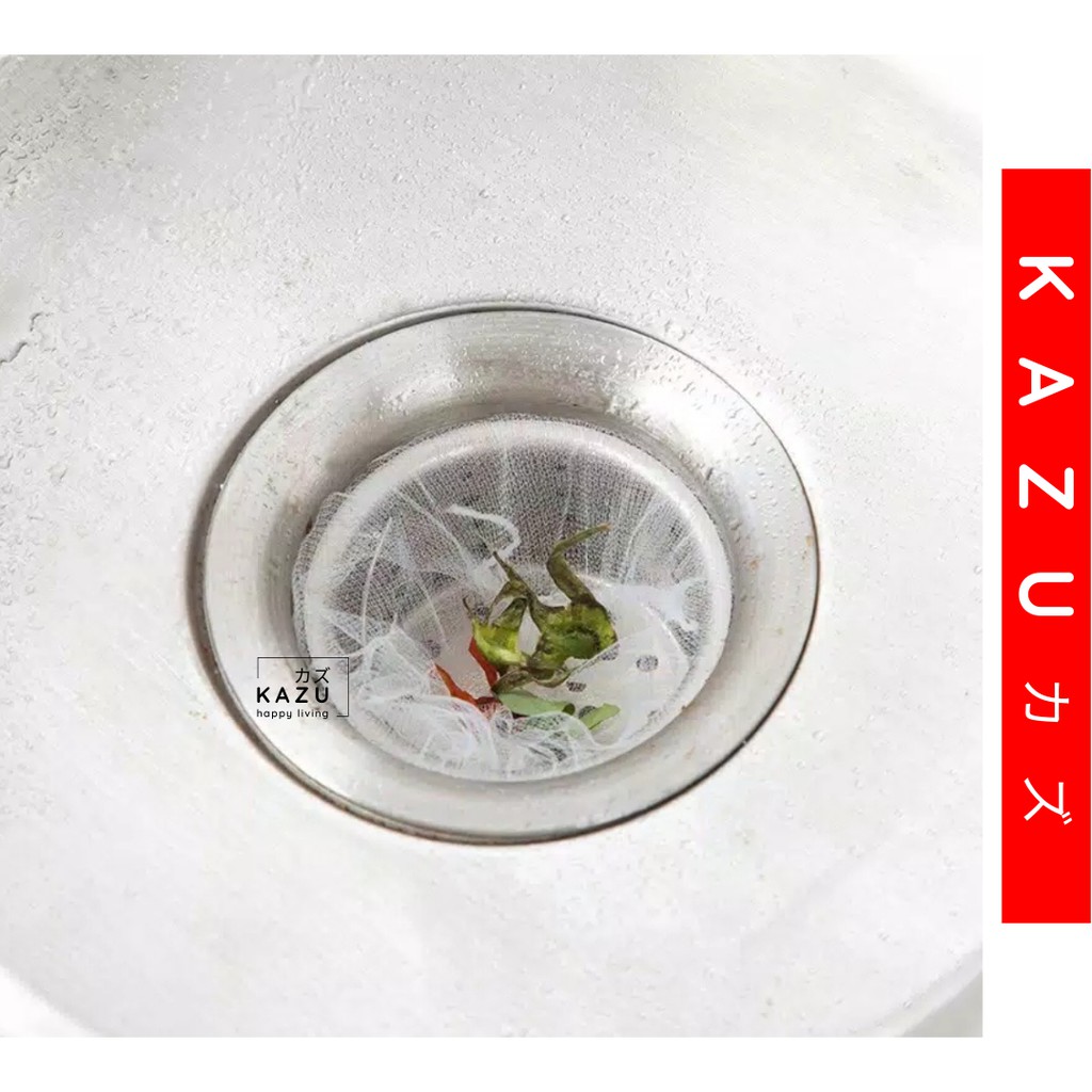 KAZU KHC103 100 pcs Kain Jaring Jala Saringan Air Wastafel Dapur Saluran Pembuangan Sink Anti Mampet