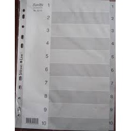 Bantex Numerical Indexes A4 10 Pages (1-10 index) #6210 05