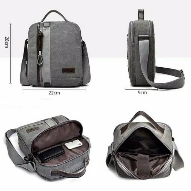 Tas Selempang Pria TP20 Sling Bag Murah Impor  Shoulder Bag  Kanvas