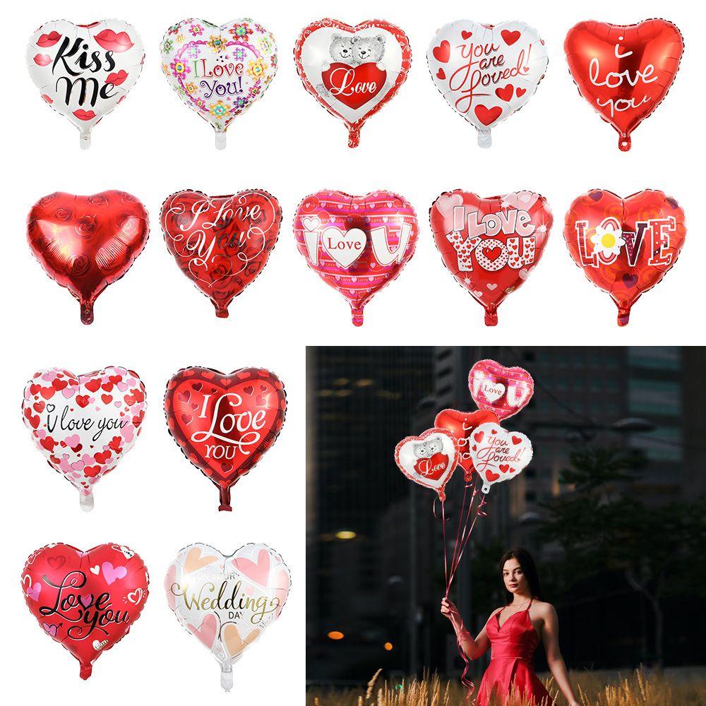 Solighter 5 Pcs 18 Inch Aluminium Foil Balon Kualitas Tinggi Globos Hadiah Pernikahan Nikmat Hari Valentine