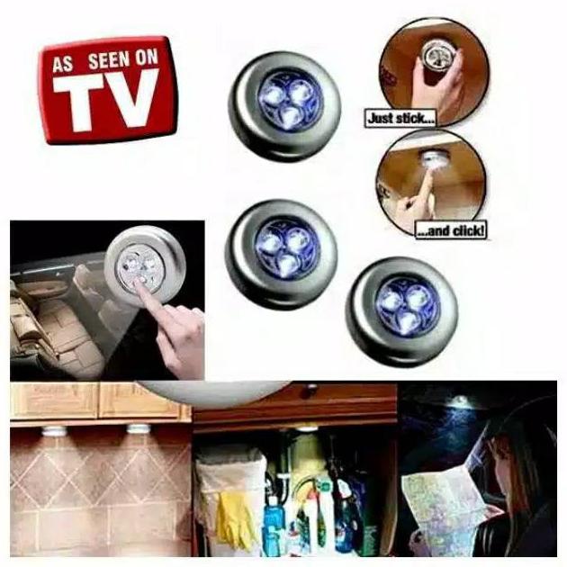 Promo Termurah Grosir Stik N Klik Lampu Emergency Tempel Led Stick And Click Touch Lamp Aaa Darurat 