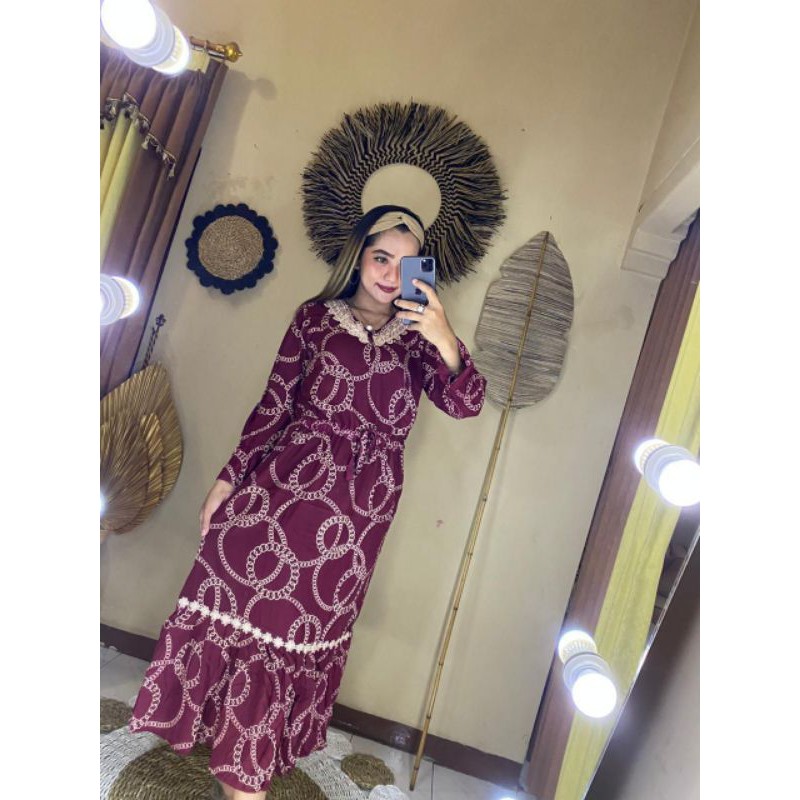 LONGDRESS ARAB RENDA  NABILA  / DASTER / ARAB / DASTER DASTER BUSUI / LONGDRESS