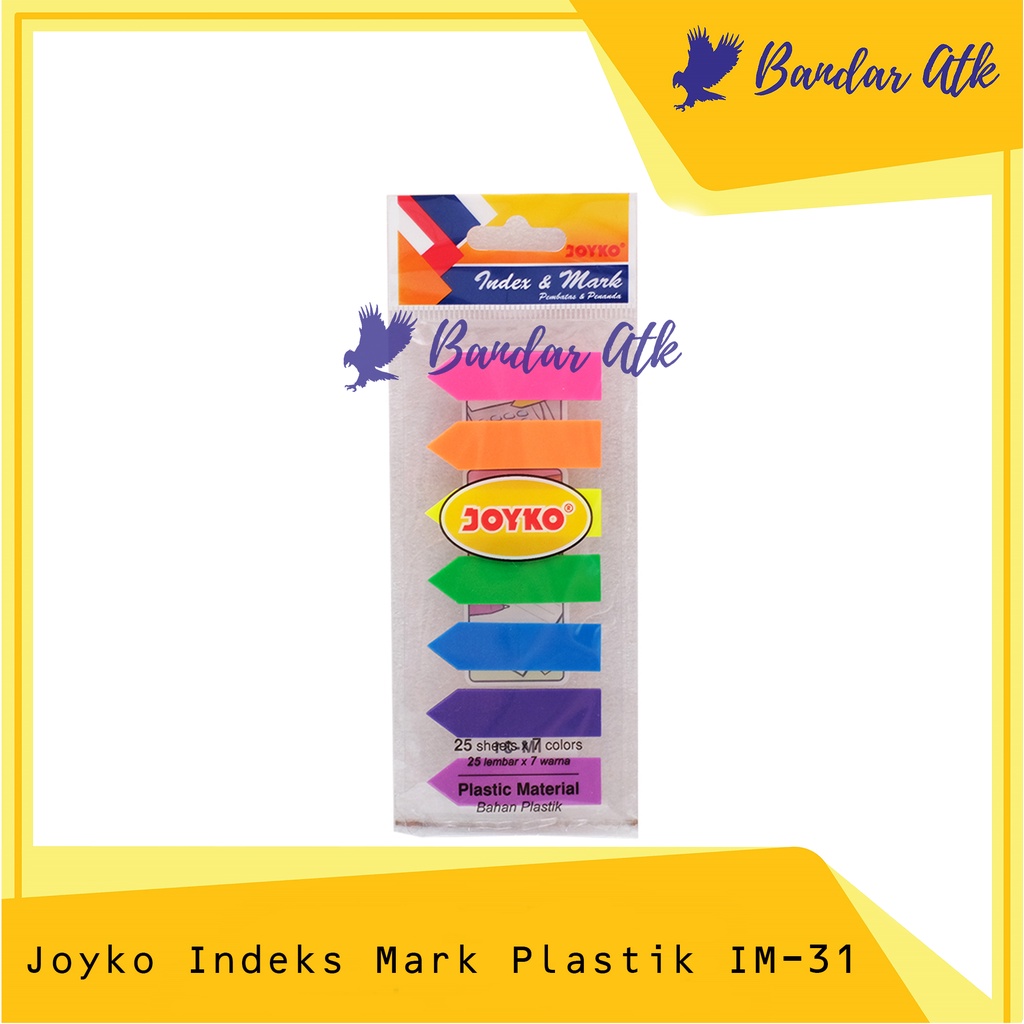 

Index & Mark Penanda Pembatas Buku Panah Joyko IM 31 Plastik [1 PAD]