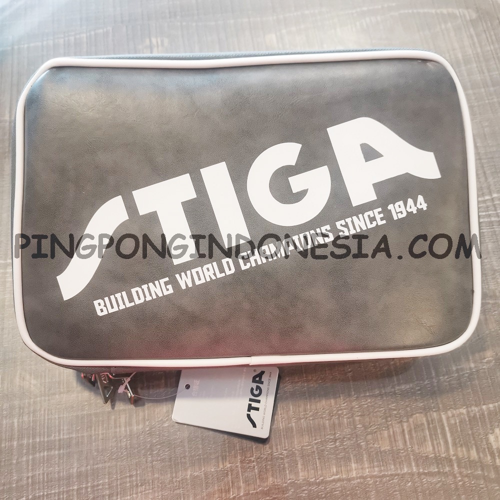 Stiga World Champions Bet Wallet - Grey - Blade Cover Pingpong Sarung Bat Case Tenis Meja Square Har