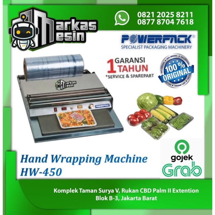 Mesin Wrapping Buah Serbaguna Hand Wrapping Hw-450 Powerpack