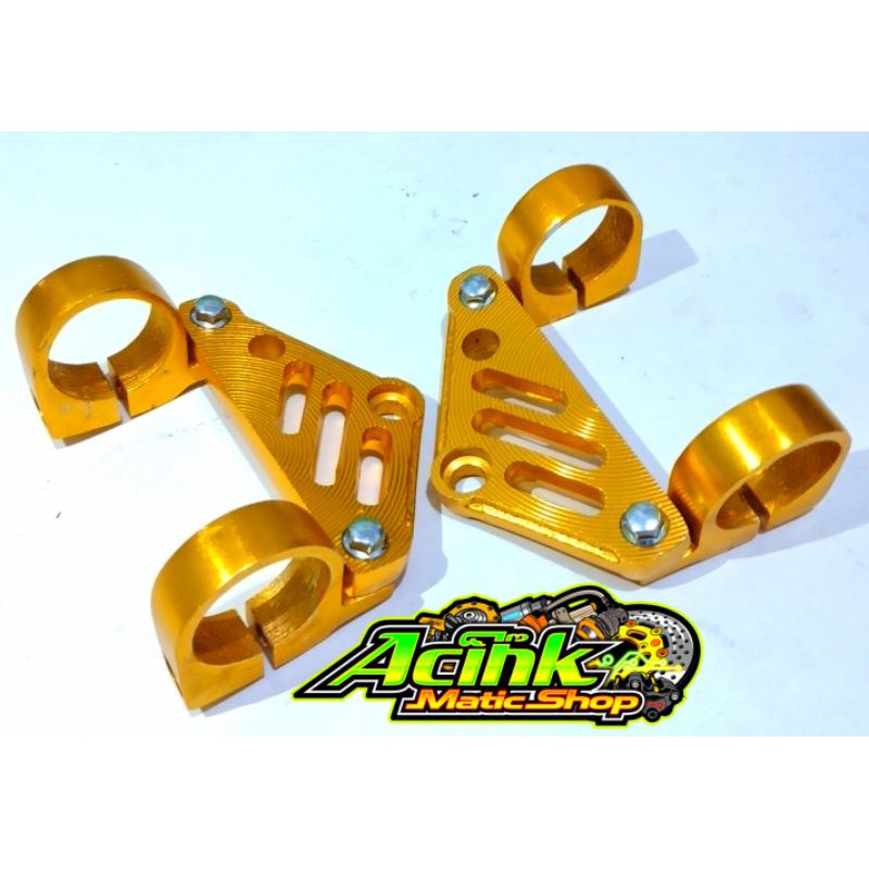 breket kupingan pangkon lampu cincin model cnc super pesek GL MEGAPRO CB GL100 TIGER as31dan33