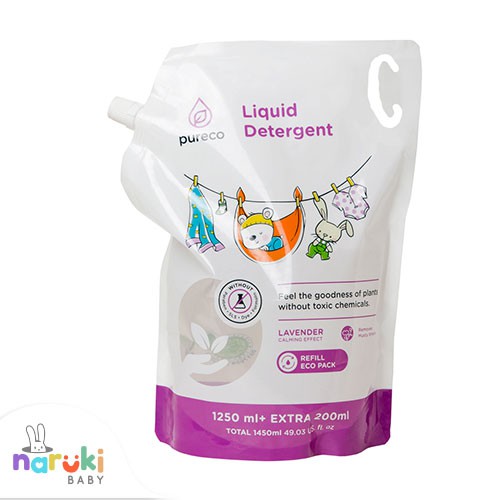 Pureco Liquid Laundry Detergent Refill Pouch 1450 ml Eco Pack